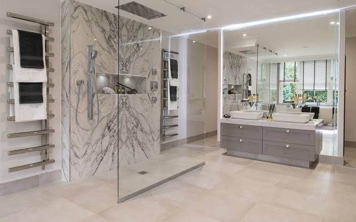 Italian Book-Matched Marble.