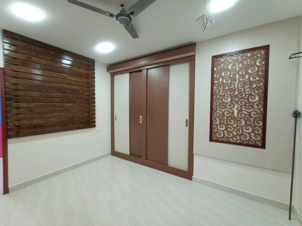 Modern living area with feature wall