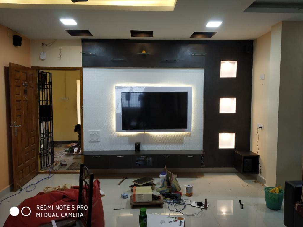 TV unit and premium living wall design