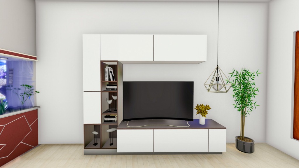 TV unit and premium living wall design
