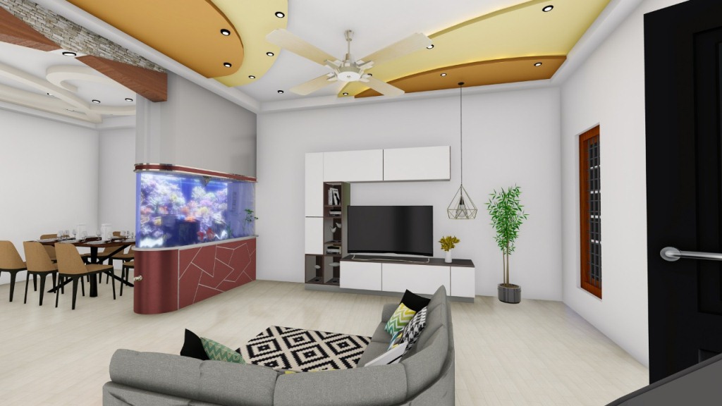 TV unit and premium living wall design