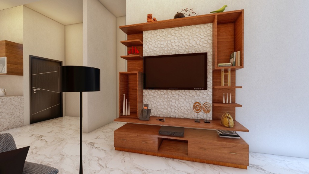 TV unit and premium living wall design